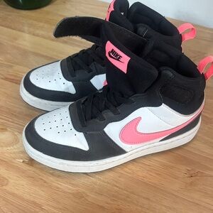 Nike Black and Pink High-Tops